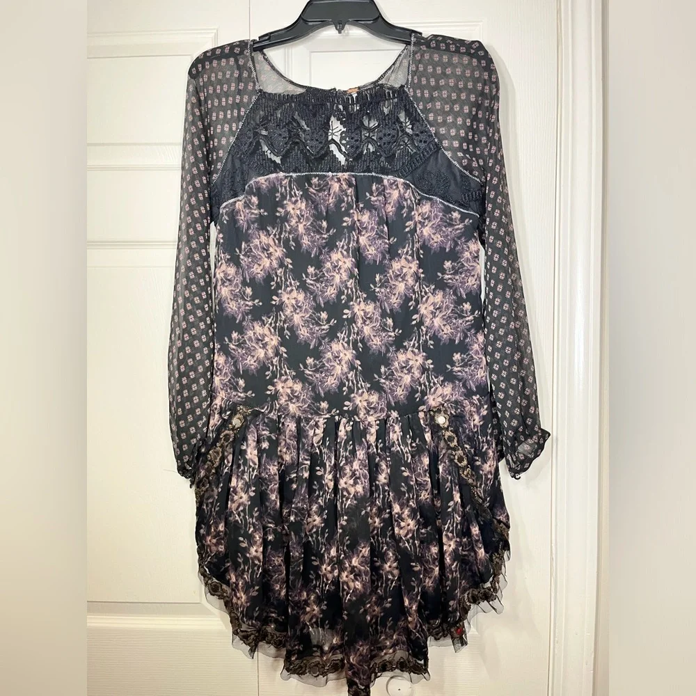 Free People Elsie‎ Midnight Garden Floral Dress